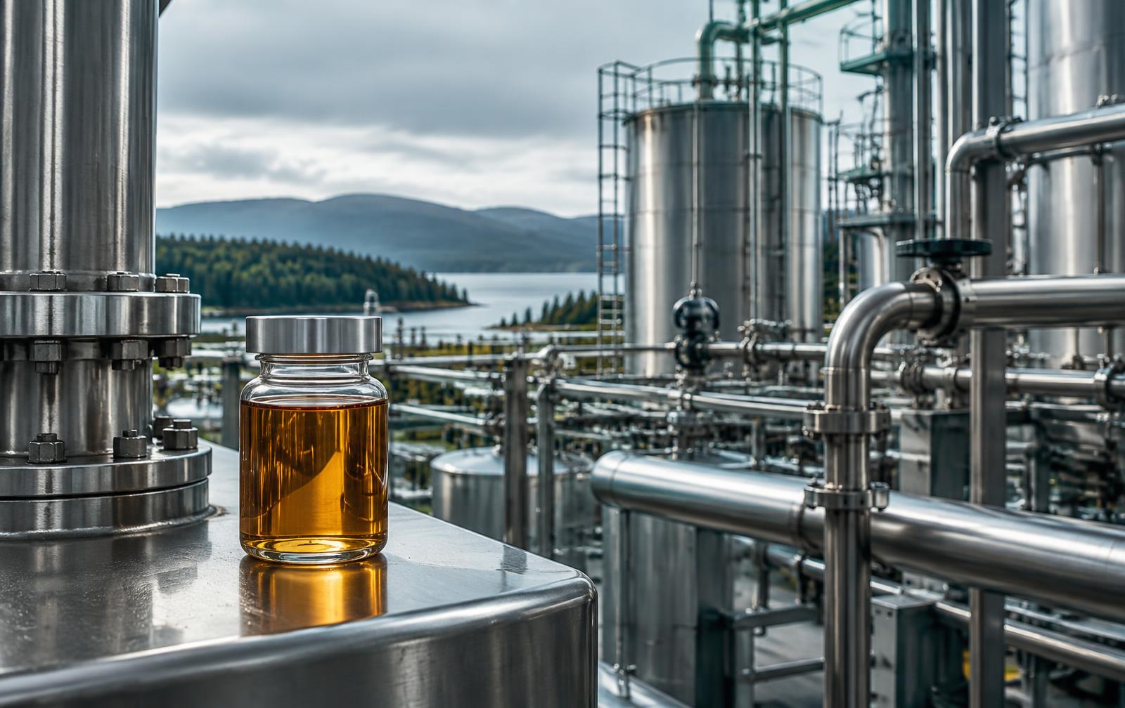 Storage tanks at a biofuel plant